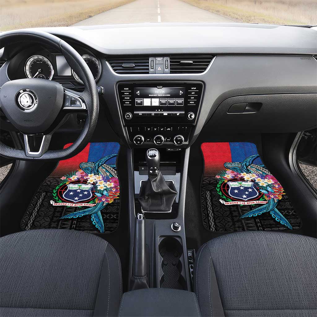 Samoa Car Mats Humpback Whale Siapo Pattern