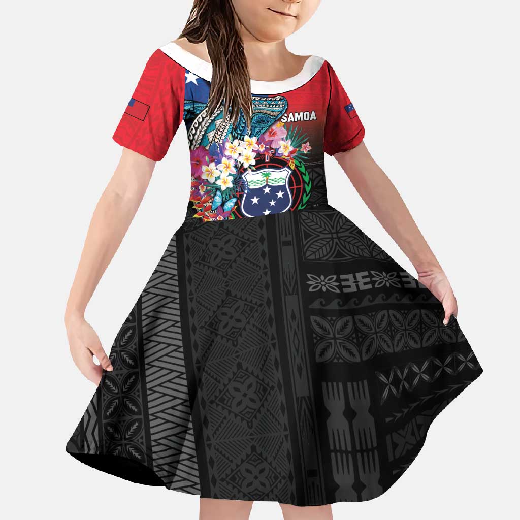 Samoa Family Matching Off Shoulder Maxi Dress and Hawaiian Shirt Humpback Whale Siapo Pattern