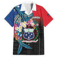 Samoa Family Matching Off Shoulder Short Dress and Hawaiian Shirt Humpback Whale Siapo Pattern