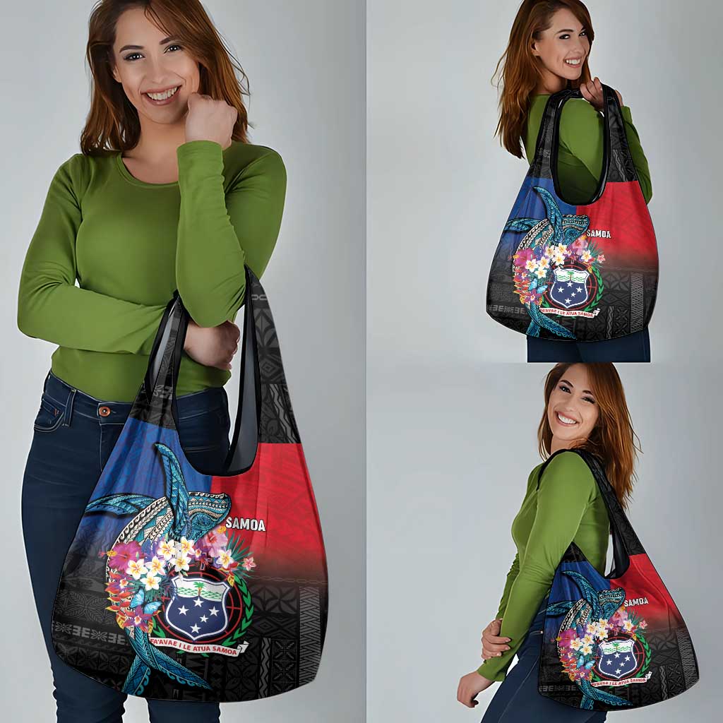 Samoa Grocery Bag Humpback Whale Siapo Pattern