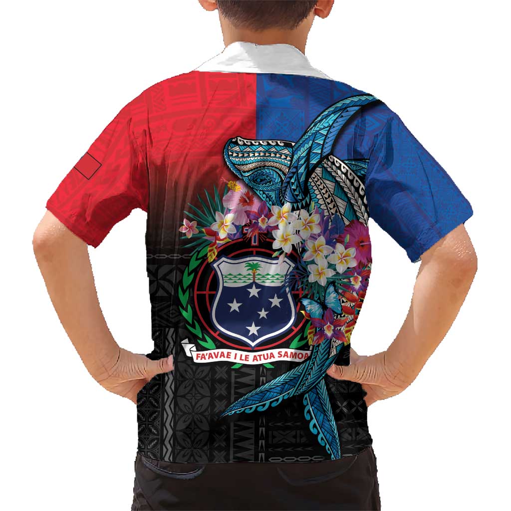 Samoa Hawaiian Shirt Humpback Whale Siapo Pattern