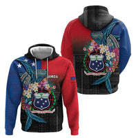 Samoa Hoodie Humpback Whale Siapo Pattern