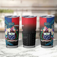 Samoa Tumbler Cup Humpback Whale Siapo Pattern