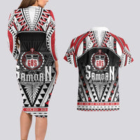 Samoa Independence Day Couples Matching Long Sleeve Bodycon Dress and Hawaiian Shirt Proud To Be Samoan LT05 - Polynesian Pride