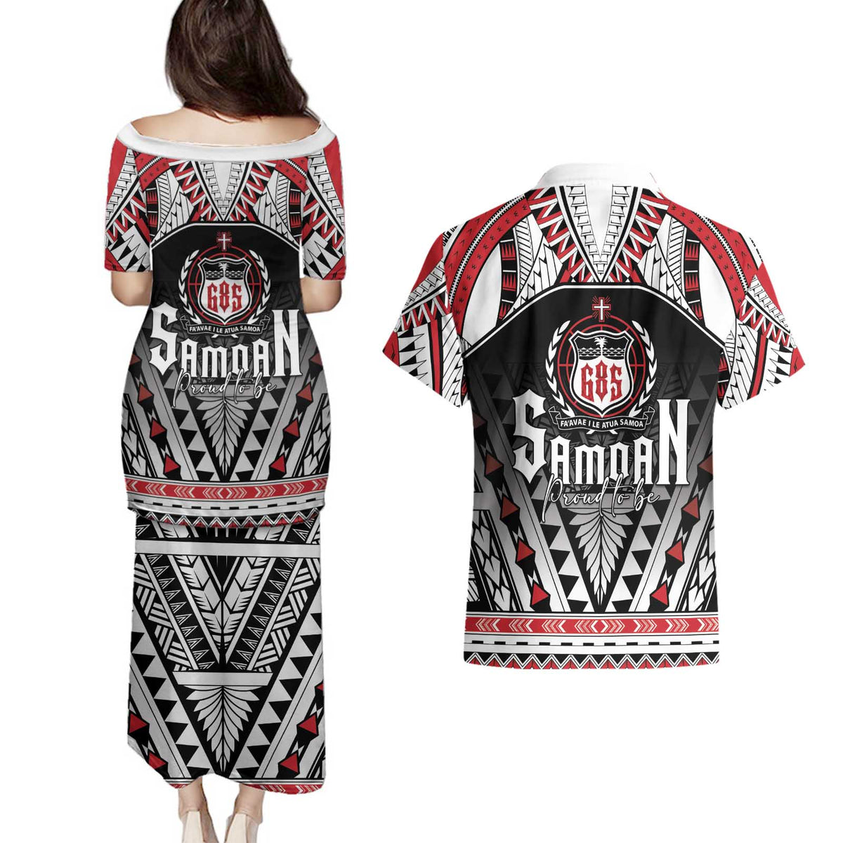 Samoa Independence Day Couples Matching Puletasi and Hawaiian Shirt Proud To Be Samoan LT05 - Polynesian Pride
