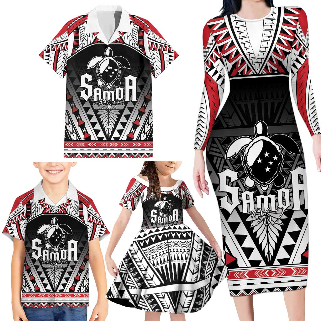 Samoa Independence Day Family Matching Long Sleeve Bodycon Dress and Hawaiian Shirt Proud To Be Samoan LT05 - Polynesian Pride