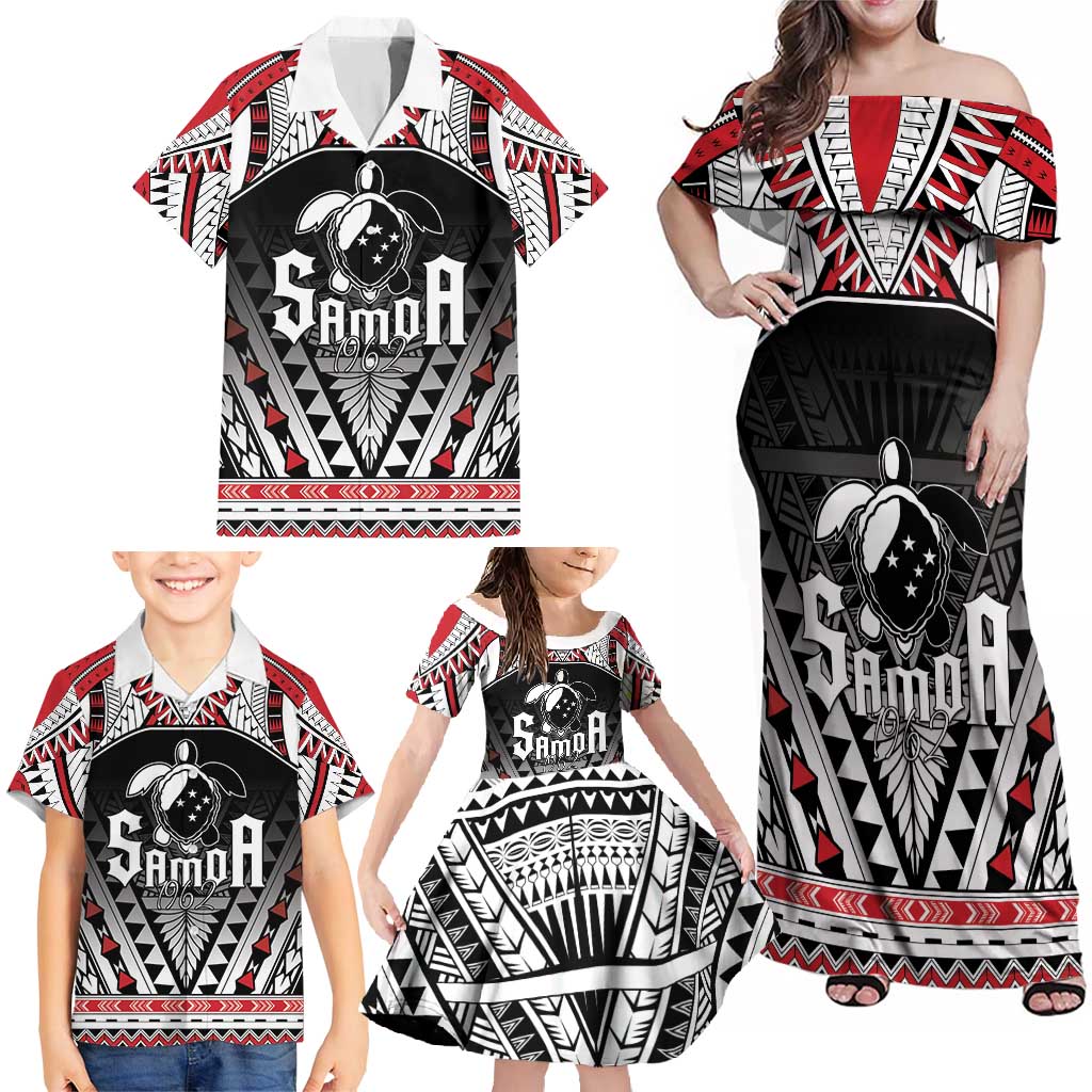 Samoa Independence Day Family Matching Off Shoulder Maxi Dress and Hawaiian Shirt Proud To Be Samoan LT05 - Polynesian Pride