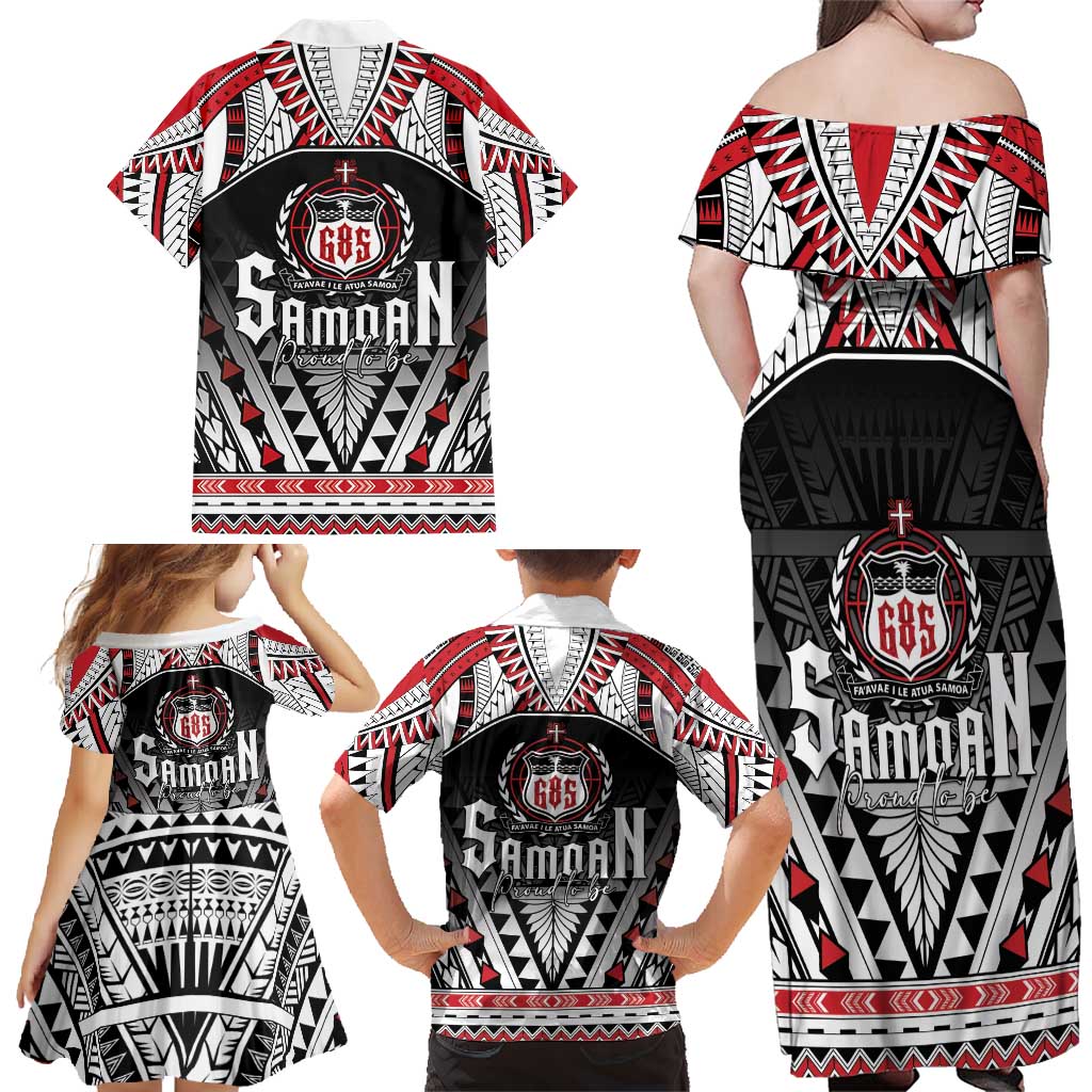 Samoa Independence Day Family Matching Off Shoulder Maxi Dress and Hawaiian Shirt Proud To Be Samoan LT05 - Polynesian Pride