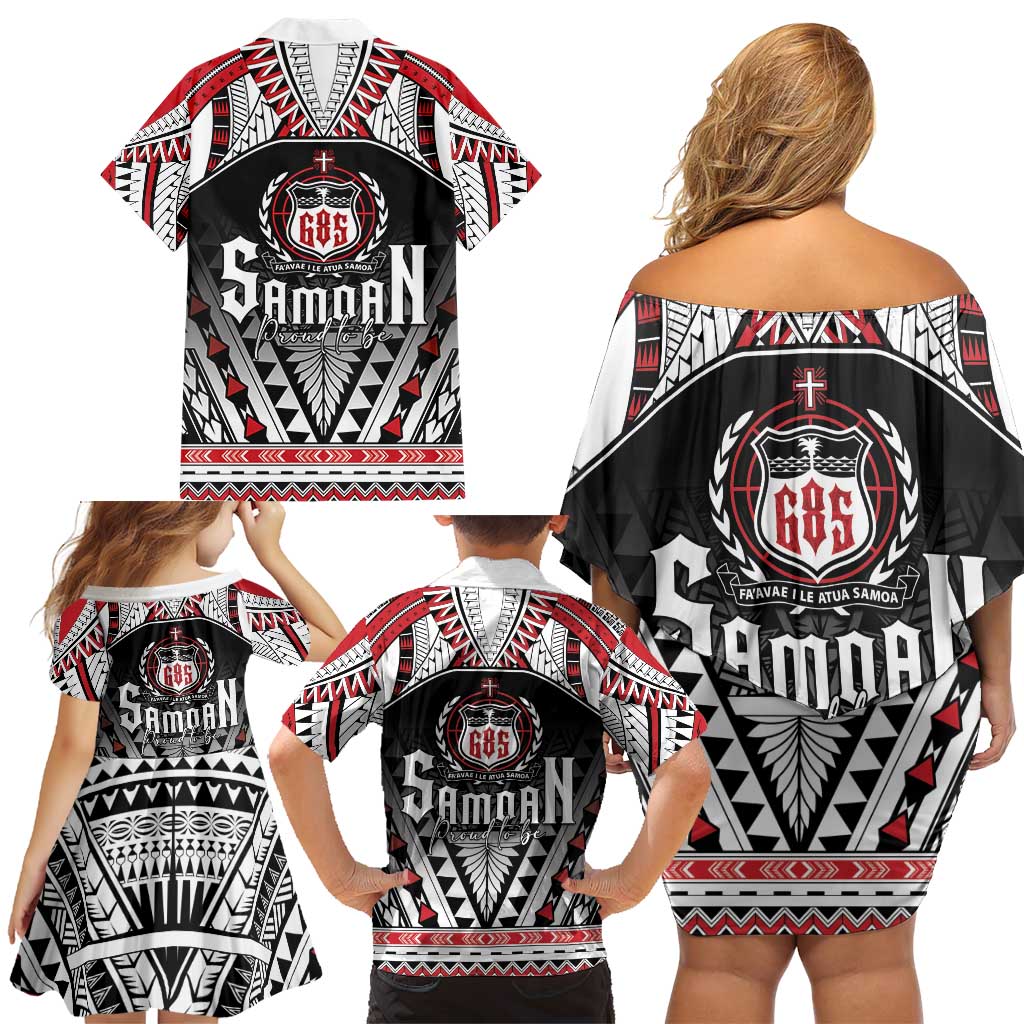 Samoa Independence Day Family Matching Off Shoulder Short Dress and Hawaiian Shirt Proud To Be Samoan LT05 - Polynesian Pride