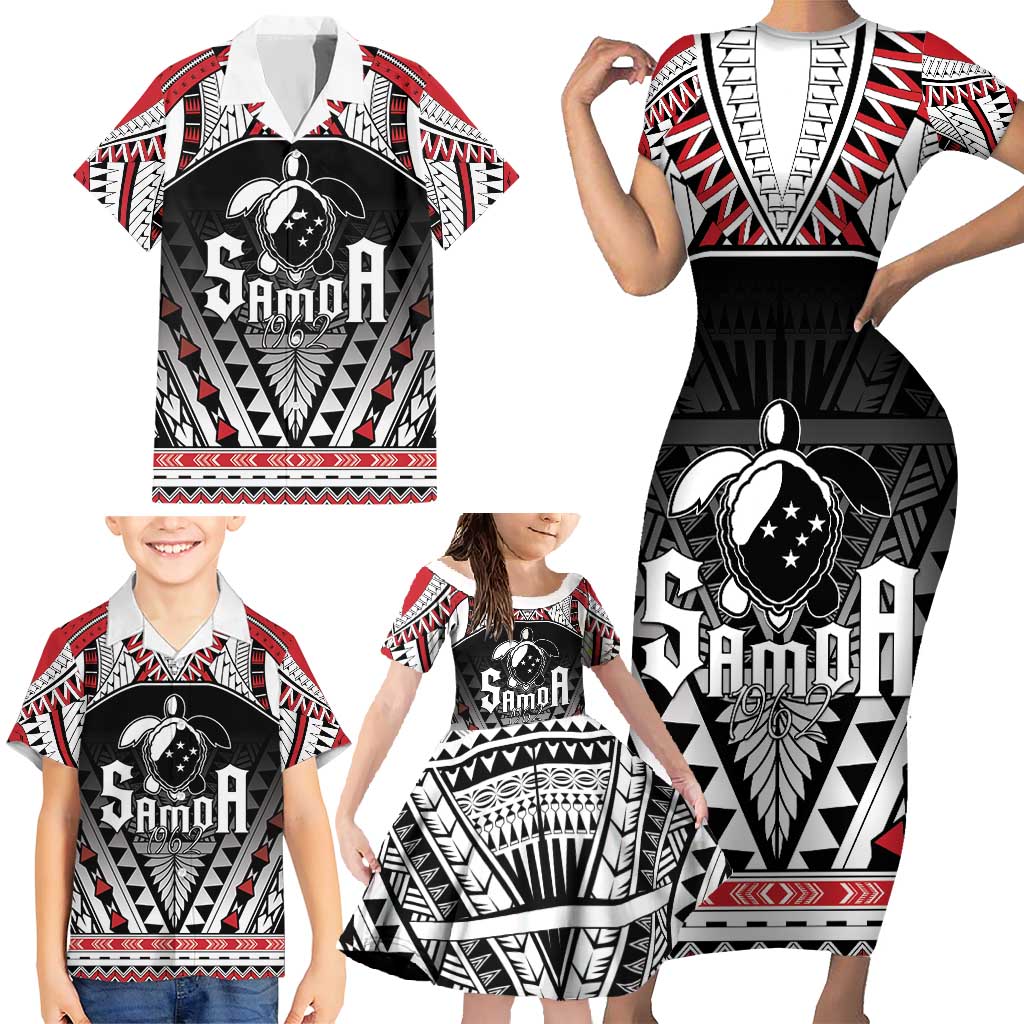 Samoa Independence Day Family Matching Short Sleeve Bodycon Dress and Hawaiian Shirt Proud To Be Samoan LT05 - Polynesian Pride