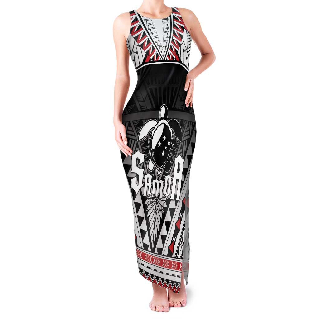 Samoa Independence Day Family Matching Tank Maxi Dress and Hawaiian Shirt Proud To Be Samoan LT05 Mom's Dress Black - Polynesian Pride