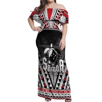 Samoa Independence Day Off Shoulder Maxi Dress Proud To Be Samoan LT05 Women Black - Polynesian Pride