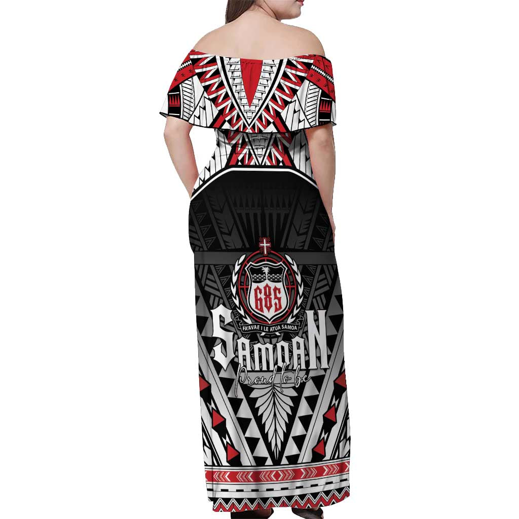 Samoa Independence Day Off Shoulder Maxi Dress Proud To Be Samoan LT05 - Polynesian Pride
