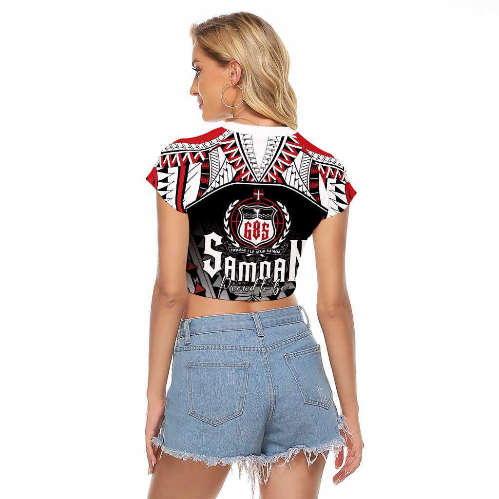 Samoa Independence Day Raglan Cropped T Shirt Proud To Be Samoan