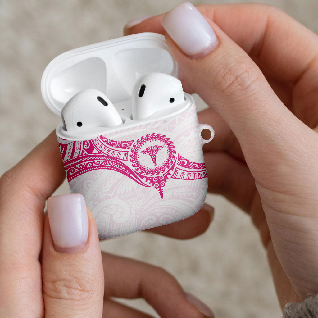 New Zealand Aotearoa AirPods Case Nurse Tribal Pink Version