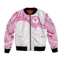 Personalised New Zealand Aotearoa Bomber Jacket Nurse Tribal Pink Version