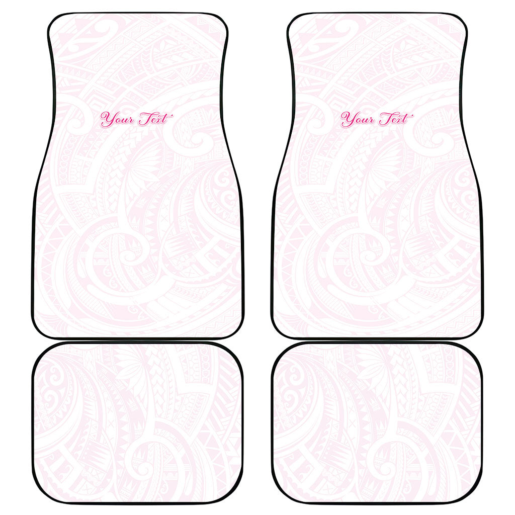 Personalised New Zealand Aotearoa Car Mats Nurse Tribal Pink Version