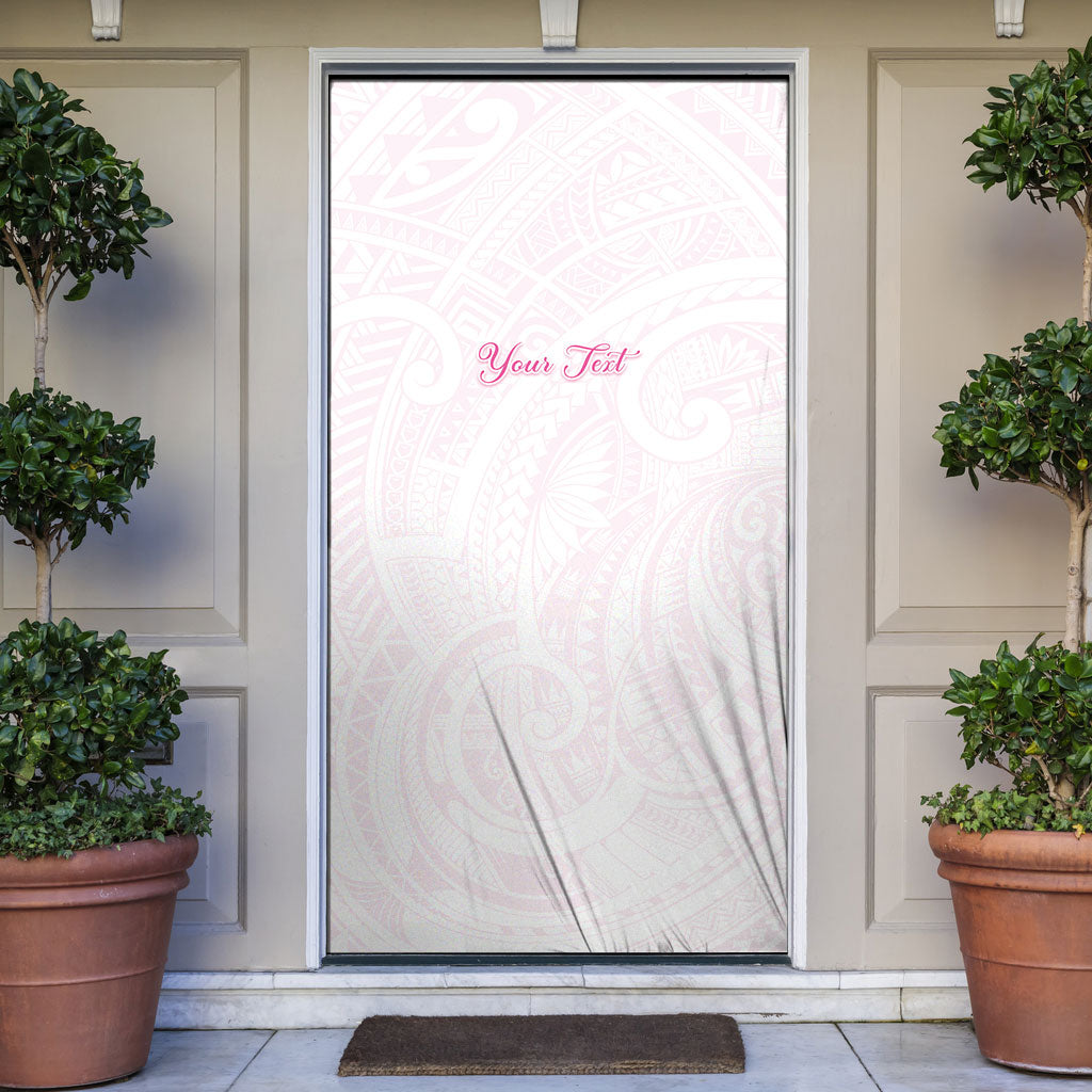Personalised New Zealand Aotearoa Door Cover Nurse Tribal Pink Version