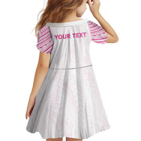 Personalised New Zealand Aotearoa Family Matching Off Shoulder Short Dress and Hawaiian Shirt Nurse Tribal Pink Version LT05 - Polynesian Pride