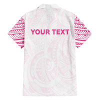 Personalised New Zealand Aotearoa Family Matching Puletasi and Hawaiian Shirt Nurse Tribal Pink Version LT05 - Polynesian Pride