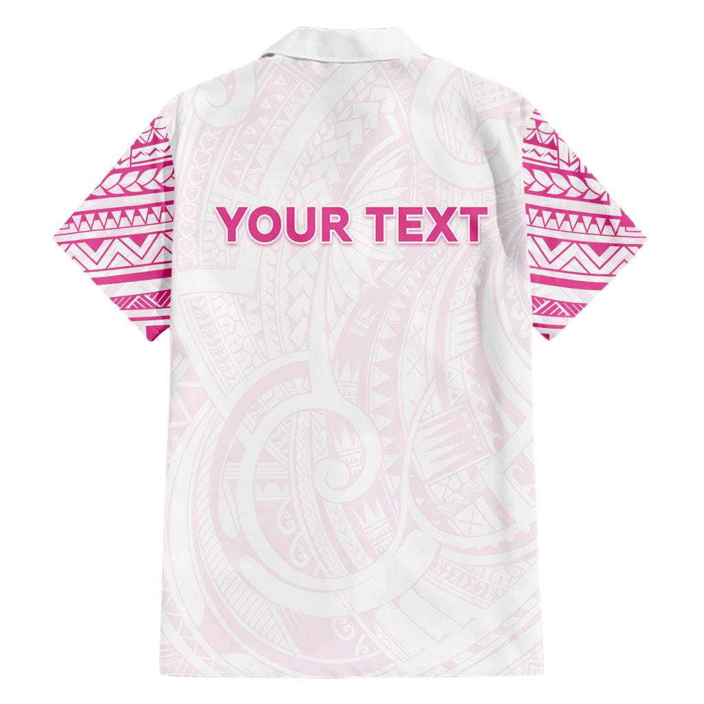 Personalised New Zealand Aotearoa Family Matching Short Sleeve Bodycon Dress and Hawaiian Shirt Nurse Tribal Pink Version LT05 - Polynesian Pride