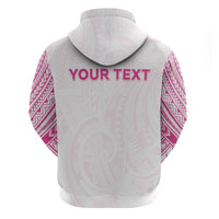 Personalised New Zealand Aotearoa Hoodie Nurse Tribal Pink Version