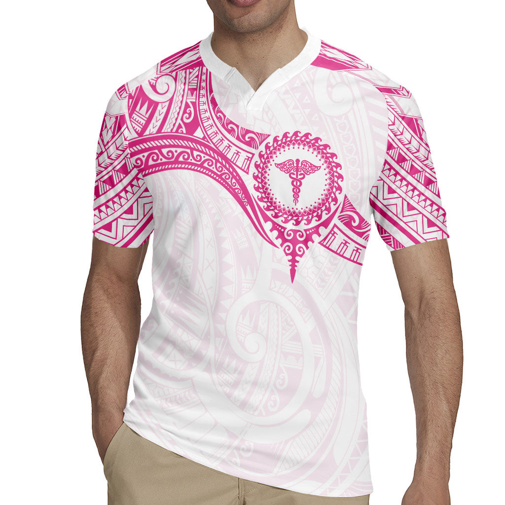 Personalised New Zealand Aotearoa Rugby Jersey Nurse Tribal Pink Version