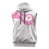 Personalised New Zealand Aotearoa Sleeveless Hoodie Nurse Tribal Pink Version LT05 Pink - Polynesian Pride