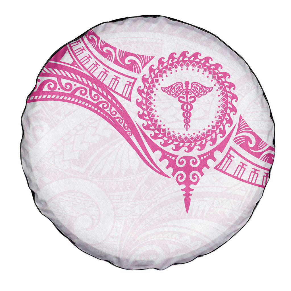New Zealand Aotearoa Spare Tire Cover Nurse Tribal Pink Version