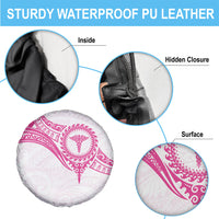 New Zealand Aotearoa Spare Tire Cover Nurse Tribal Pink Version