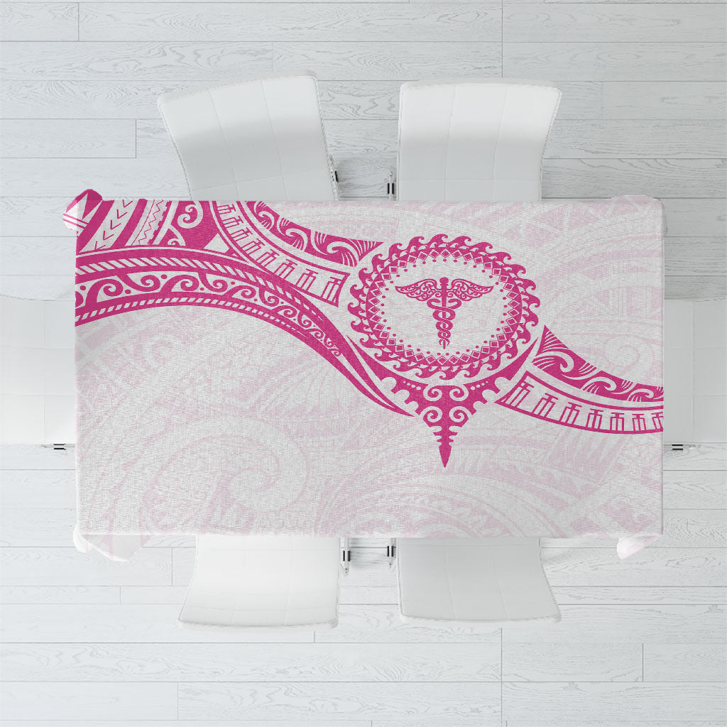 New Zealand Aotearoa Tablecloth Nurse Tribal Pink Version