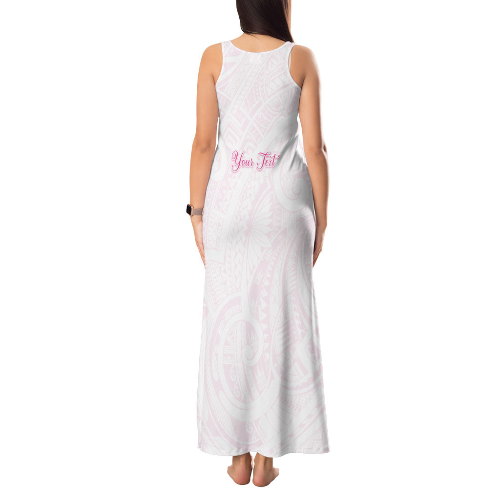 Personalised New Zealand Aotearoa Tank Maxi Dress Nurse Tribal Pink Version LT05 - Polynesian Pride