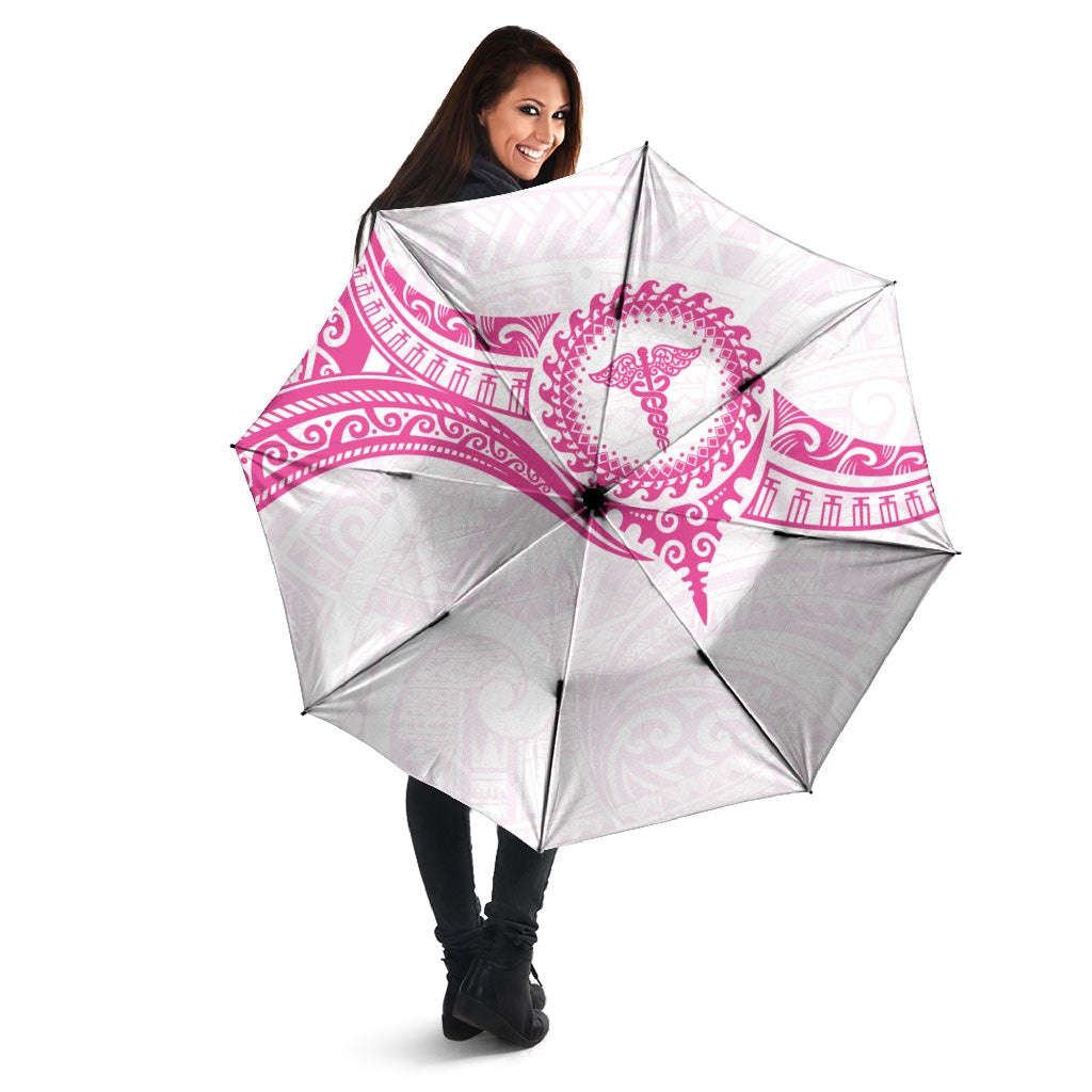 New Zealand Aotearoa Umbrella Nurse Tribal Pink Version
