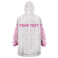 Personalised New Zealand Aotearoa Wearable Blanket Hoodie Nurse Tribal Pink Version LT05 - Polynesian Pride