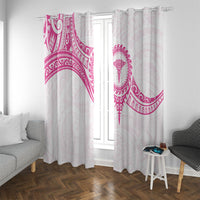 New Zealand Aotearoa Window Curtain Nurse Tribal Pink Version