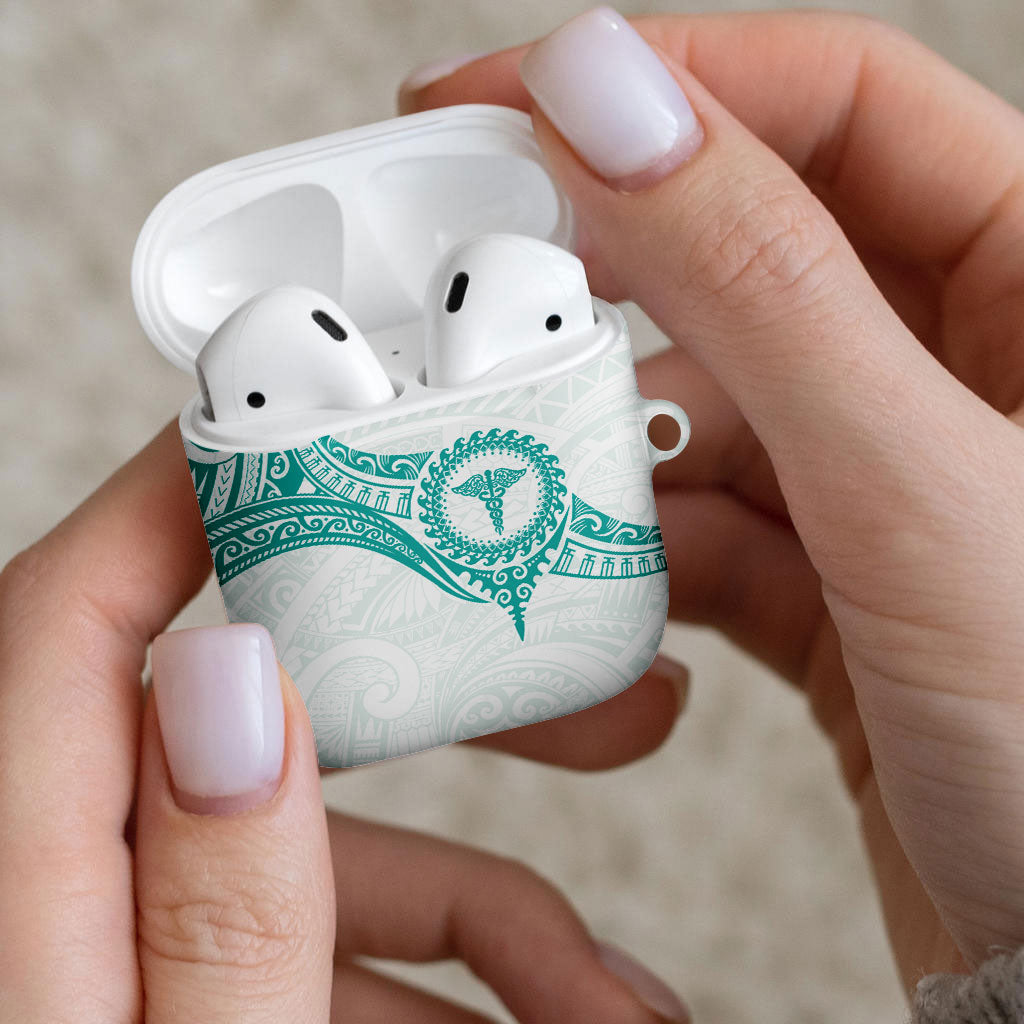 New Zealand Aotearoa AirPods Case Nurse Tribal Teal Version LT05 - Polynesian Pride
