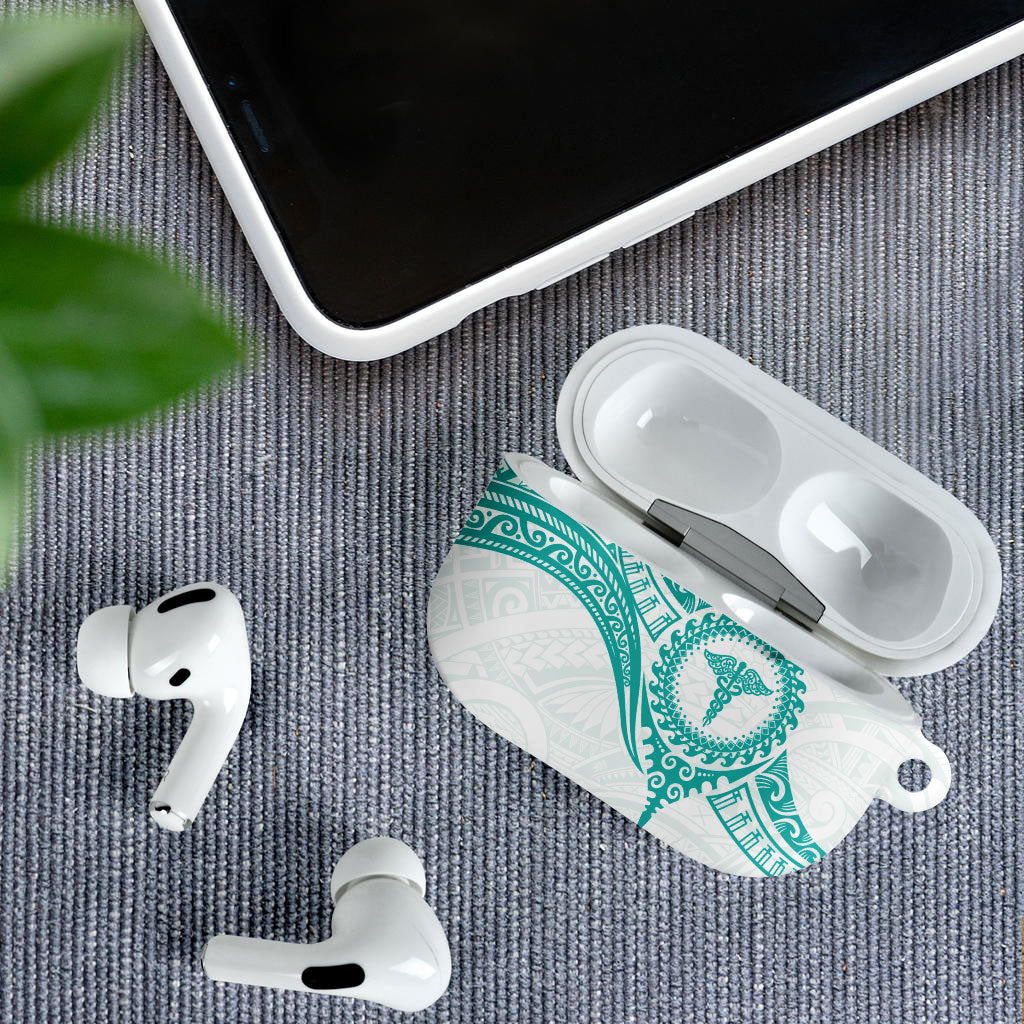 New Zealand Aotearoa AirPods Case Nurse Tribal Teal Version LT05 - Polynesian Pride
