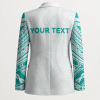 Personalised New Zealand Aotearoa Blazer Nurse Tribal Teal Version