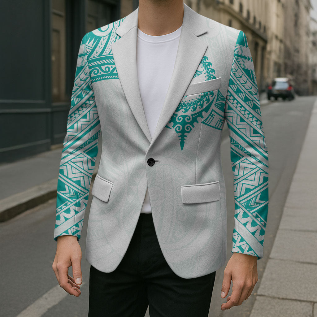 Personalised New Zealand Aotearoa Blazer Nurse Tribal Teal Version