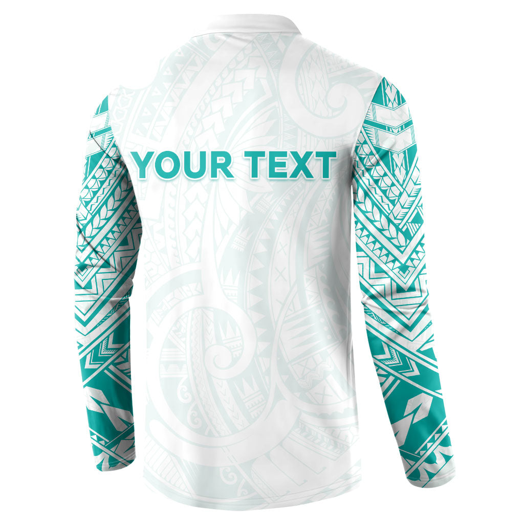 Personalised New Zealand Aotearoa Button Sweatshirt Nurse Tribal Teal Version