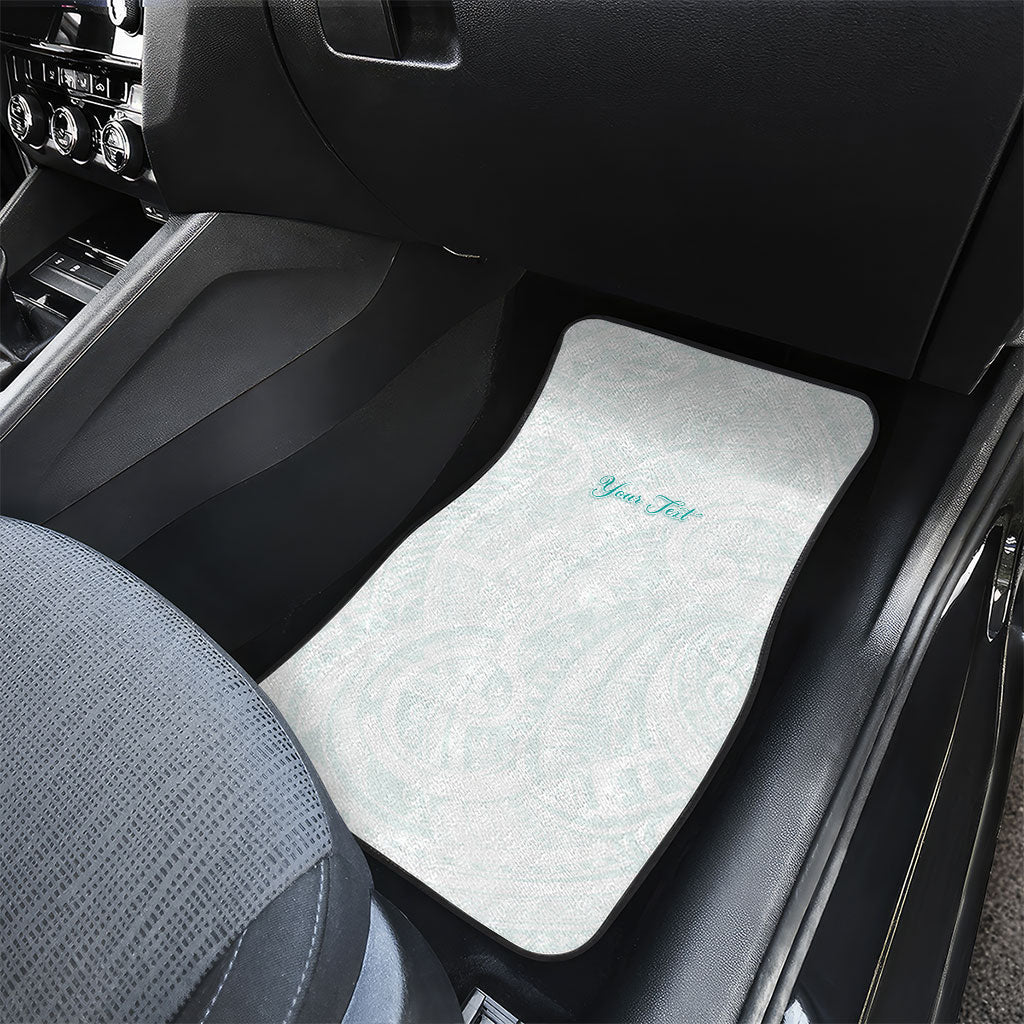 Personalised New Zealand Aotearoa Car Mats Nurse Tribal Teal Version