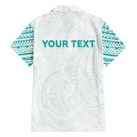Personalised New Zealand Aotearoa Family Matching Summer Maxi Dress and Hawaiian Shirt Nurse Tribal Teal Version LT05 - Polynesian Pride