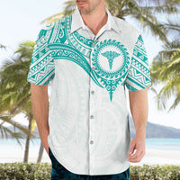 Personalised New Zealand Aotearoa Hawaiian Shirt Nurse Tribal Teal Version