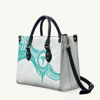 New Zealand Aotearoa Leather Bag Nurse Tribal Teal Version LT05 Teal - Polynesian Pride