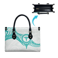 New Zealand Aotearoa Leather Bag Nurse Tribal Teal Version LT05 - Polynesian Pride