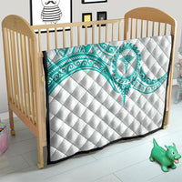 New Zealand Aotearoa Quilt Nurse Tribal Teal Version LT05 - Polynesian Pride