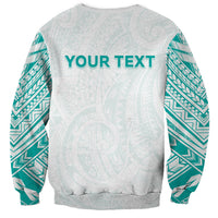 Personalised New Zealand Aotearoa Sweatshirt Nurse Tribal Teal Version LT05 - Polynesian Pride