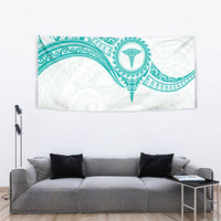 New Zealand Aotearoa Tapestry Nurse Tribal Teal Version