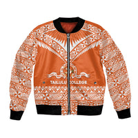 Personalised Tonga Tailulu College Bomber Jacket Tongan Kupesi Pattern