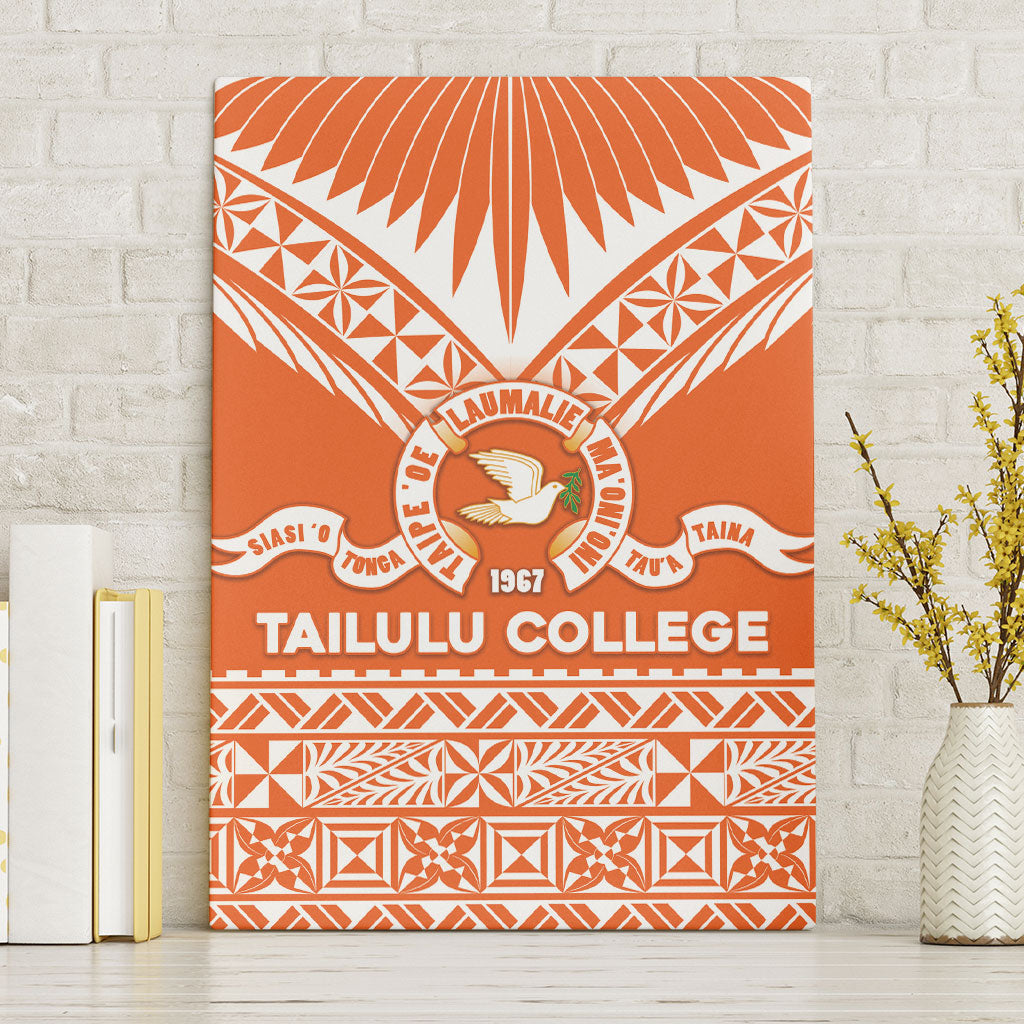 Tonga Tailulu College Canvas Wall Art Tongan Kupesi Pattern